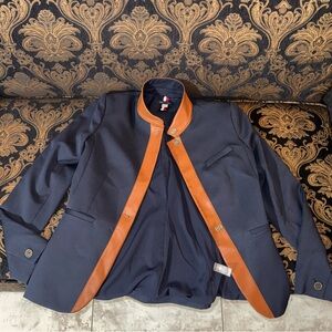 Women’s Tommy Hilfiger Navy Jacket with Tan Trim